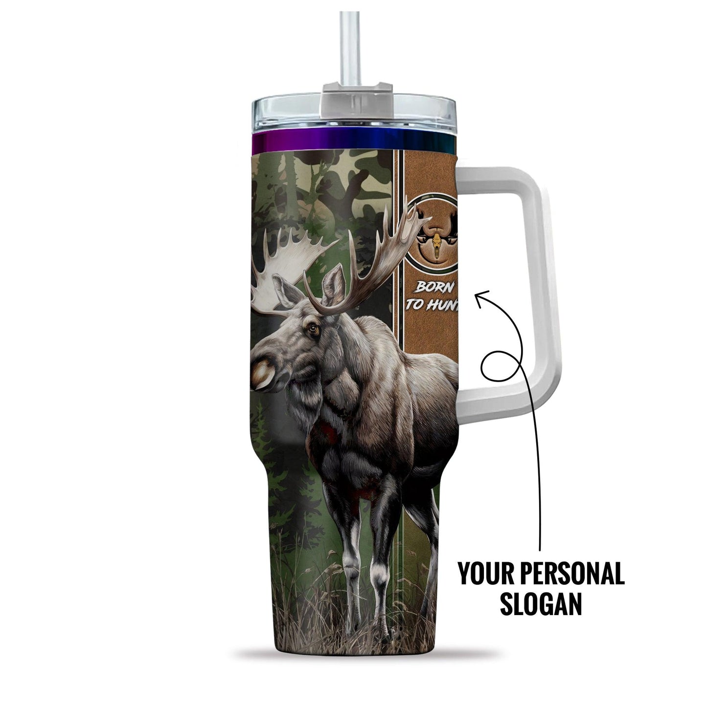 Moose Hunter Personalized 40oz Tumbler - The Deerly