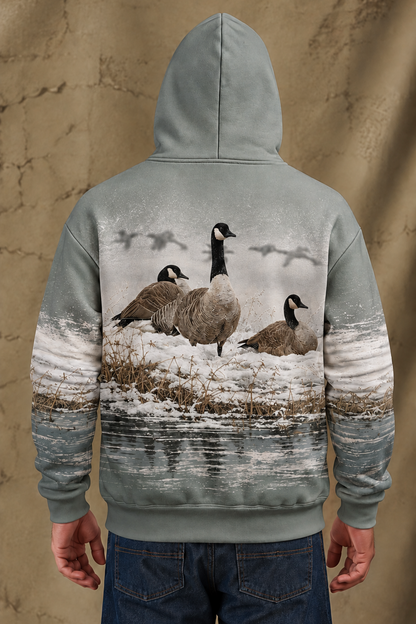 Performance Fleece-Lined Hoodie – Snowy Bank Goose Rest