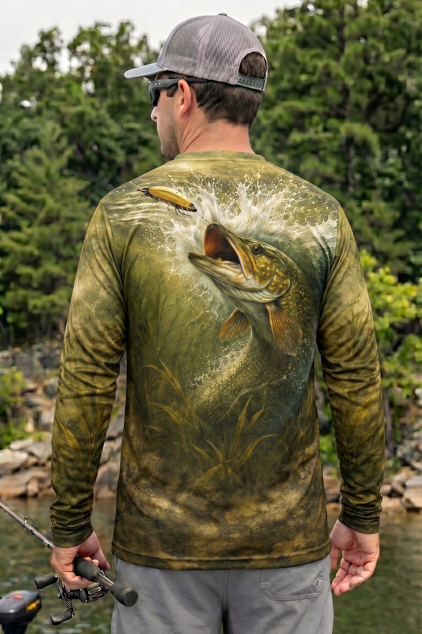 Performance Fishing Long Sleeve - Backwater Pike Strike - TBT58