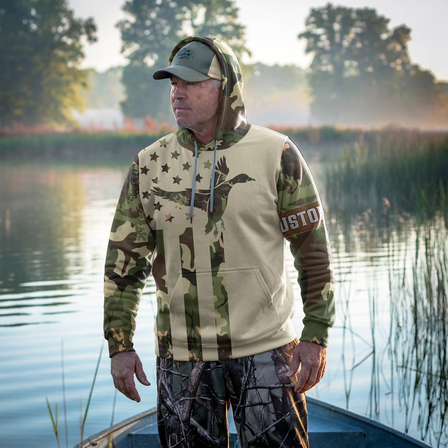 Duck Hunting Hoodie - Personalized Camo Design & Warm Gear