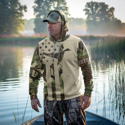 Duck Hunting Hoodie - Personalized Camo Design & Warm Gear