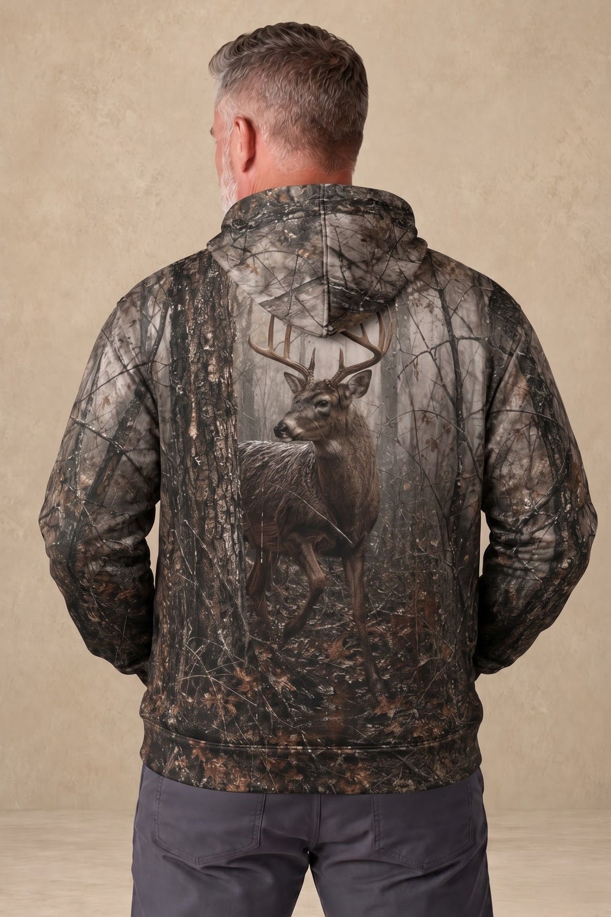 Performance Fleece-Lined Hoodie - Dark Oak Whitetail
