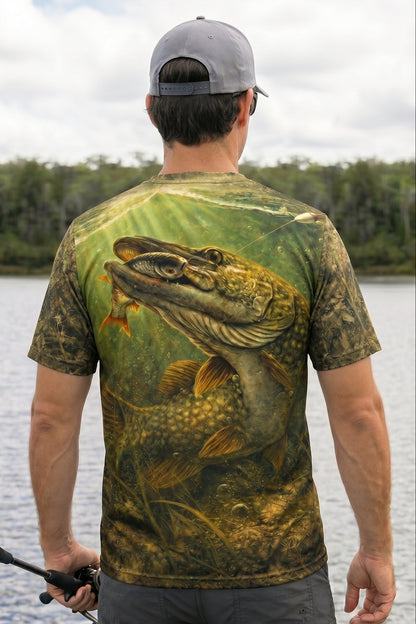 Pro Fishing Short Sleeve - Roughwater Pike Feed - AOF12