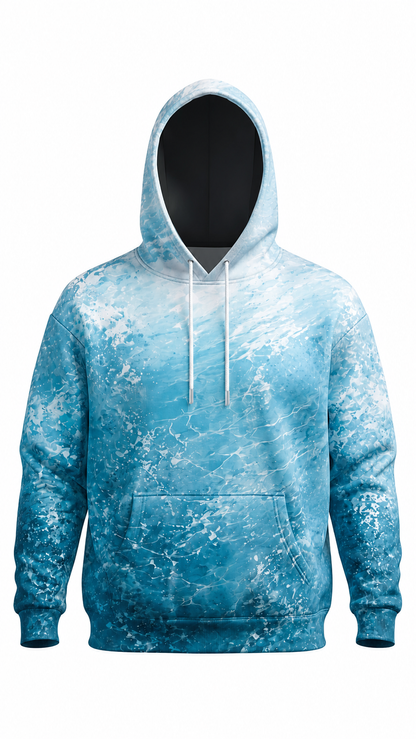 Performance Fishing Fleece-Lined Hoodie - Great White Surge - AUH04