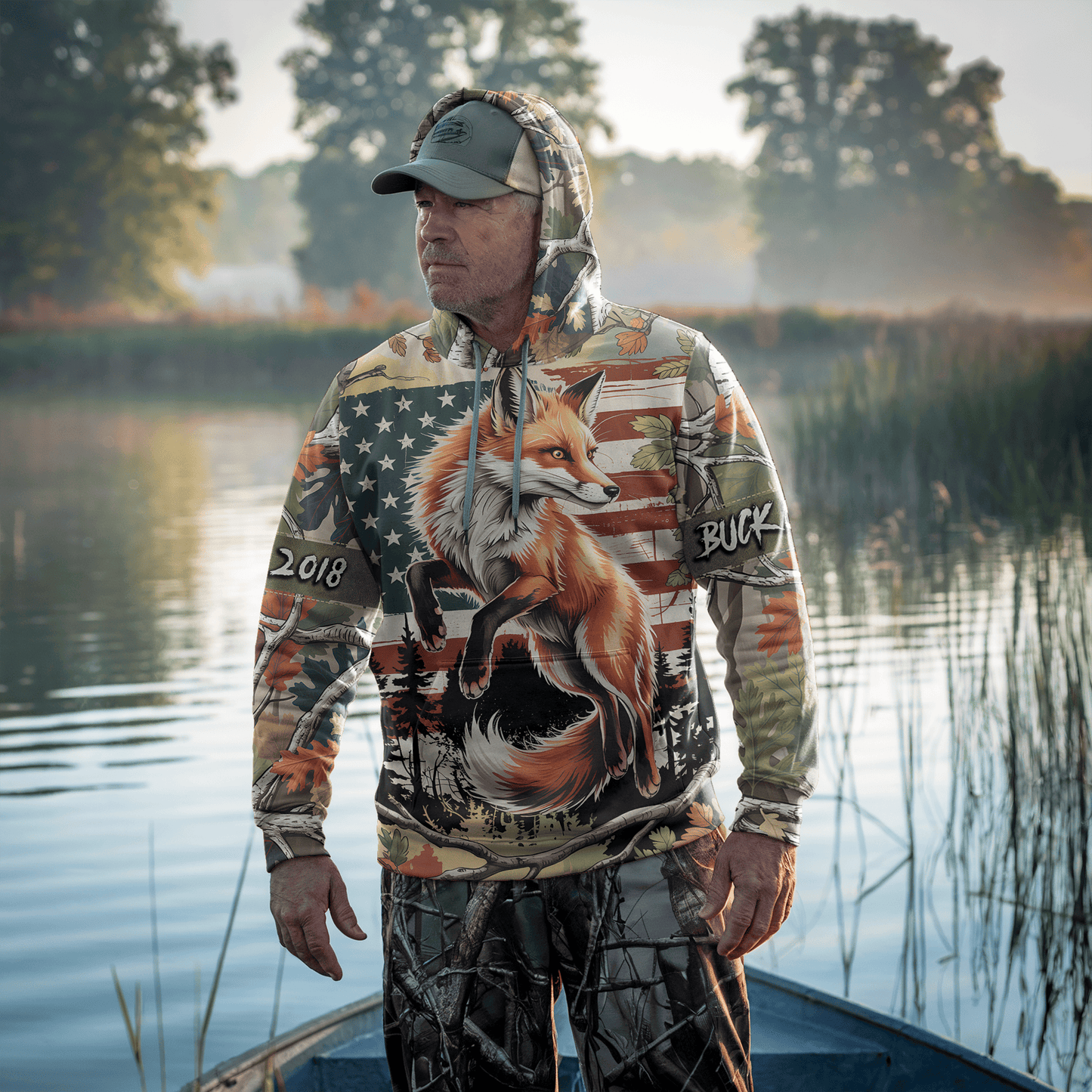 American Fox Hunter Personalized Hoodie