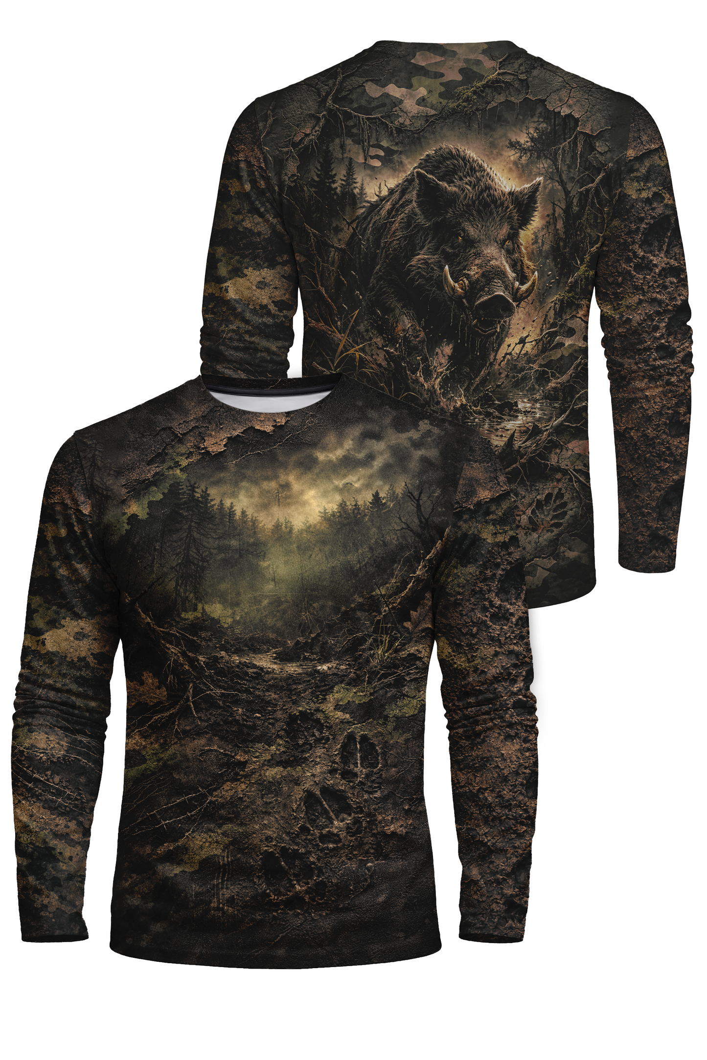 Performance Hunting Long Sleeve - Swamp Boar Fog - SF3M