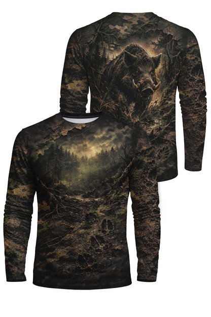 Performance Hunting Long Sleeve - Swamp Boar Fog - SF3M