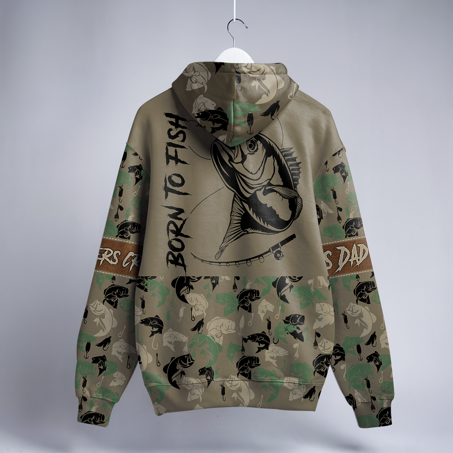 Bass Angler Personalized Zip Hoodie