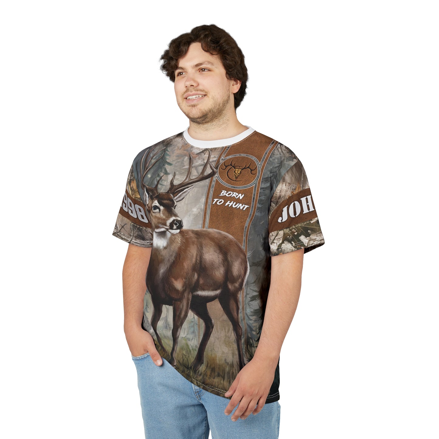 Buck Hunter Personalized Unisex Cut & Sew Tee