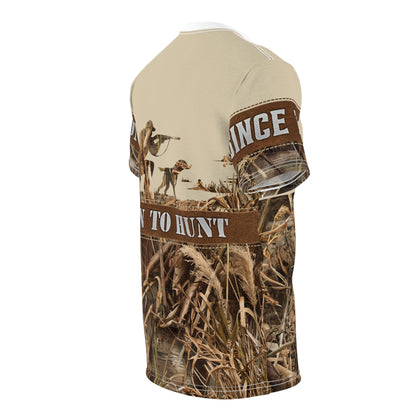Marshland Waterfowl Hunter Personalized Unisex Cut & Sew Tee