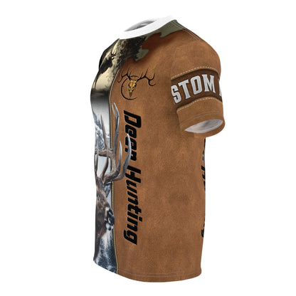 Deer Hunting Majesty Personalized Unisex Cut & Sew Tee