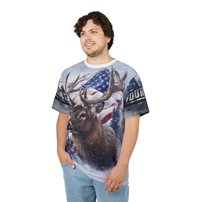 American Elk Majesty Personalized Unisex Cut & Sew Tee