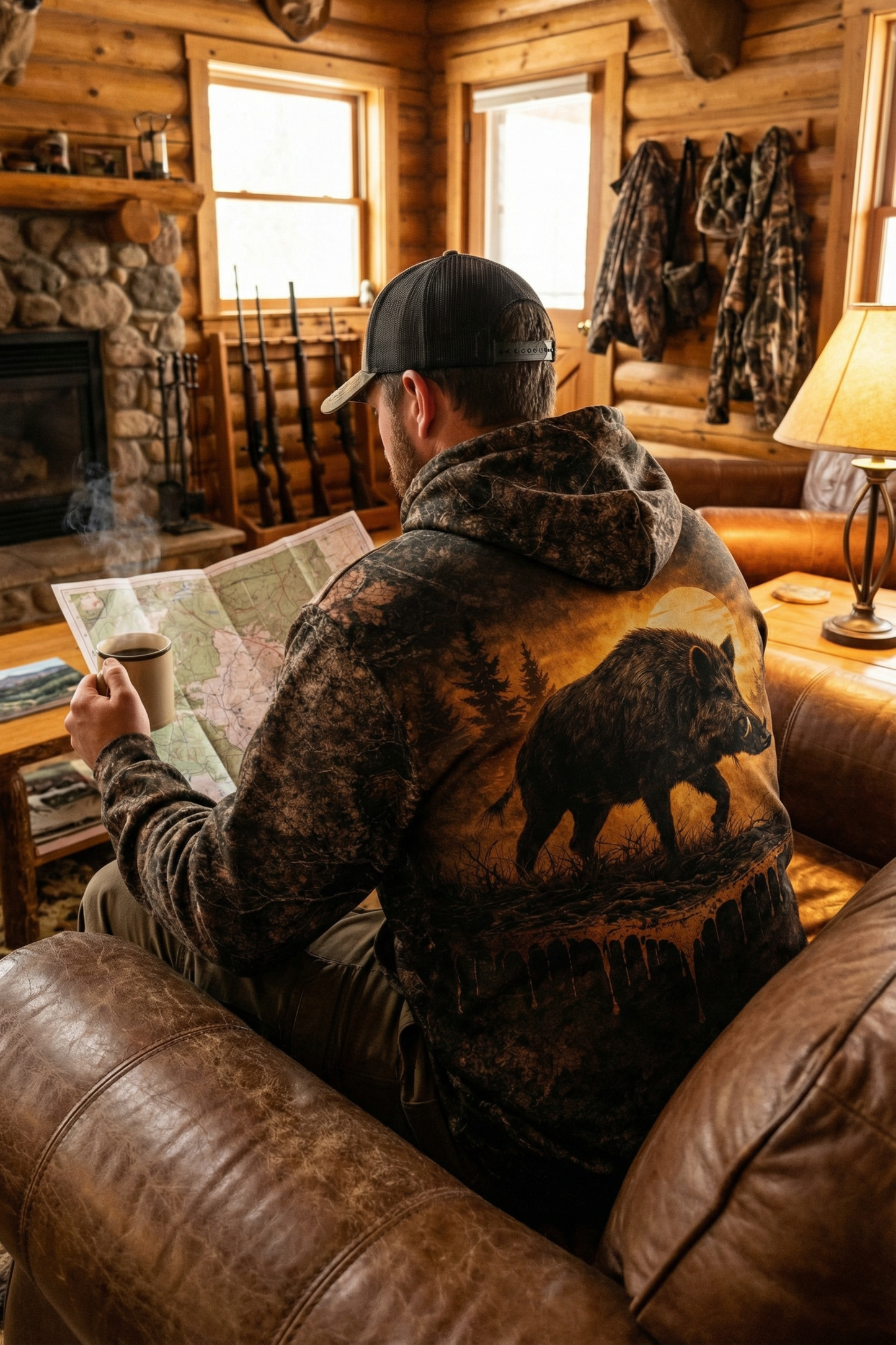 Everyday Hunter Hoodie - Golden Boar Dusk – RV8T