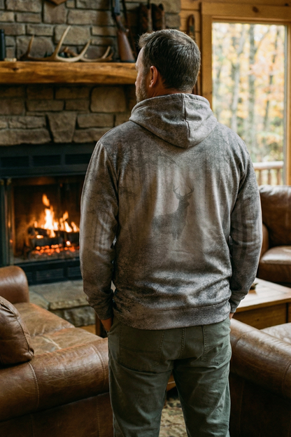 Hunter Fleece Hoodie - Mist Forest Stag – FH4Z