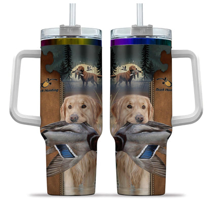 Golden Retriever Duck Hunting Camo 40oz Tumbler - The Deerly