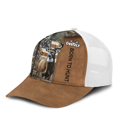 Born to Hunt – The Deerly Buck Camo Trucker Cap