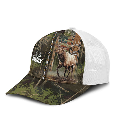 Born to Hunt: The Deerly Elk Camo Trucker Cap