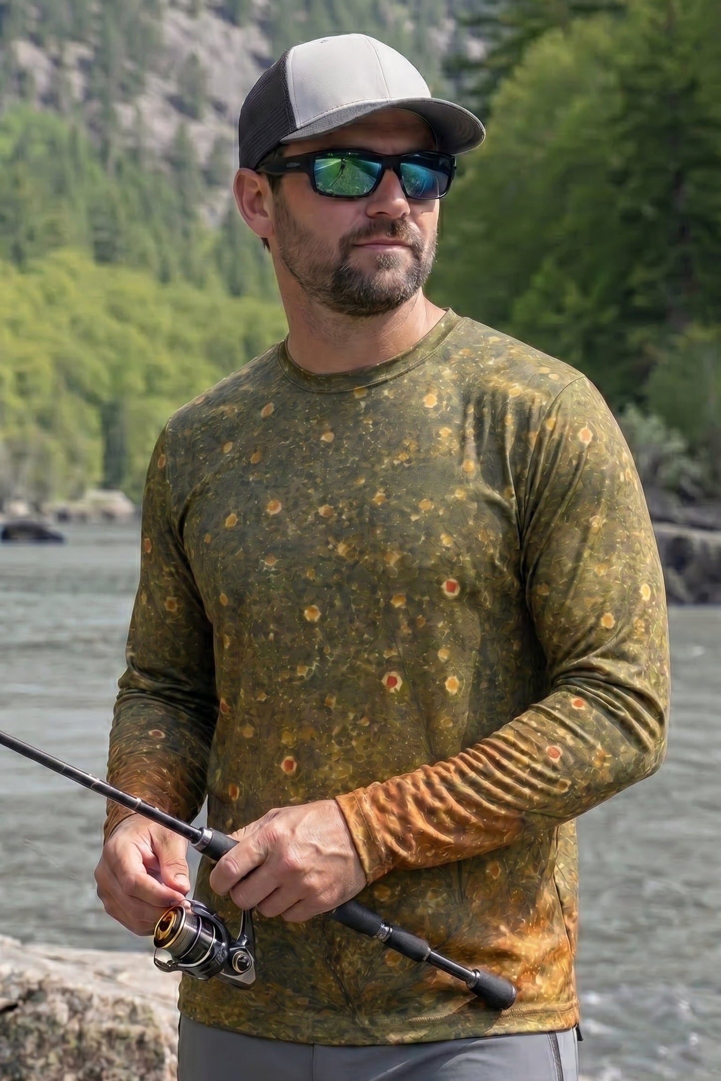 Performance Fishing Long Sleeve - River Brookie Skin - TBT84