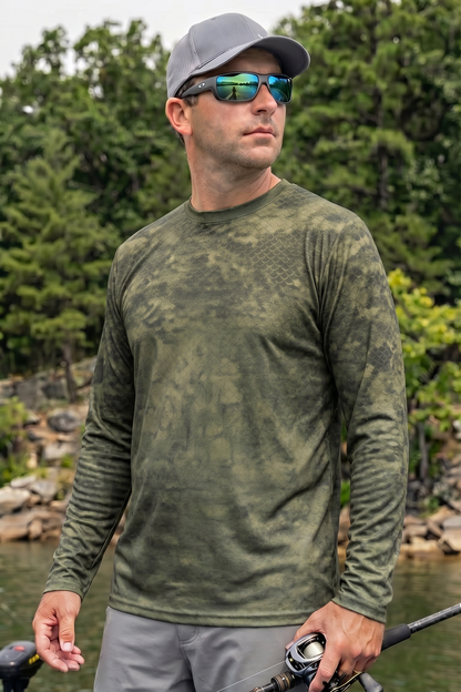 Performance Fishing Long Sleeve - Timber Bass Strike - TBT41