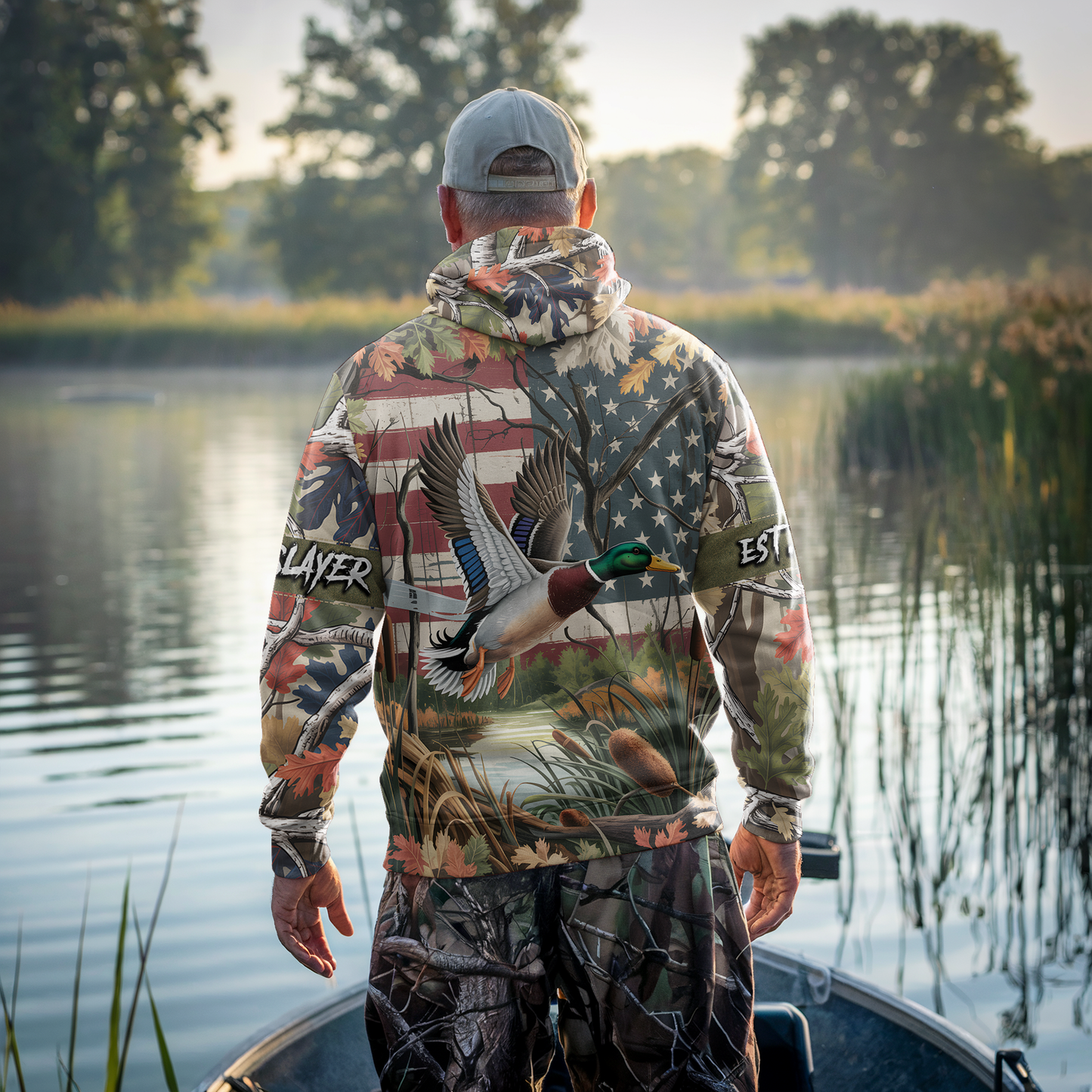 American Mallard Patriot Personalized Hoodie
