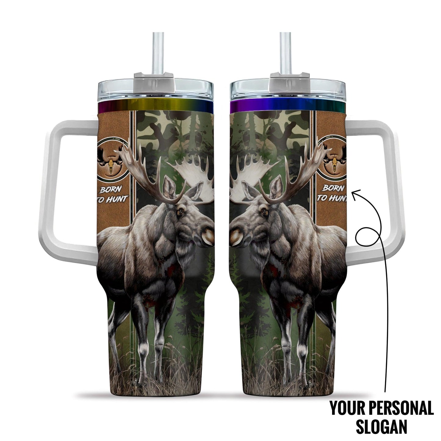 Moose Hunter Personalized 40oz Tumbler - The Deerly