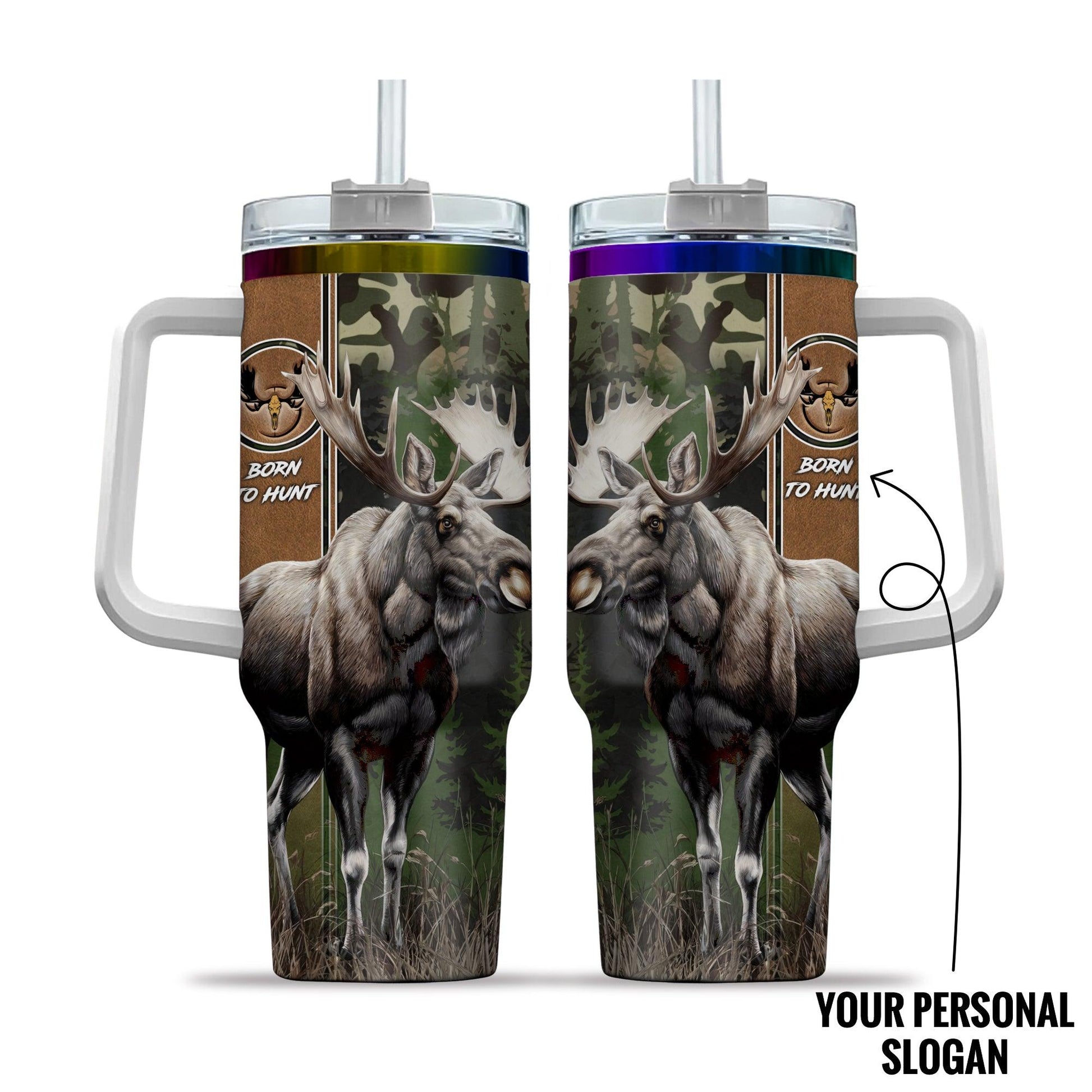 Moose Hunter Personalized 40oz Tumbler - The Deerly