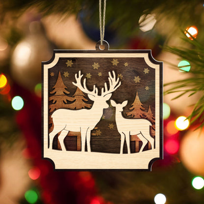 Woodland Majesty Deer Christmas Ornament