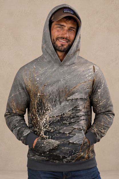 Performance Fleece-Lined Hoodie - Icy Marsh Mallard Splash - ULS476K