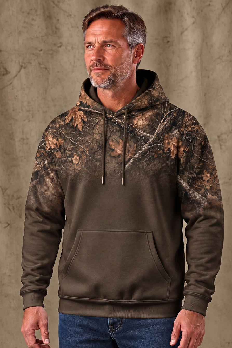 Performance Hunting Fleece-Lined Hoodie - Autumn Forest Stag – DK7M