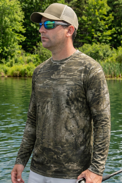 Performance Fishing Long Sleeve - Ghost Reed Musky - AOF34