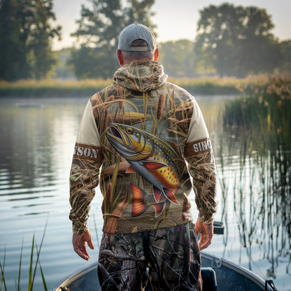 Brook Trout Wilderness Personalized Hoodie