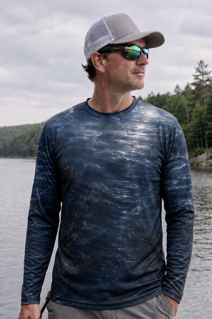 Performance Fishing Long Sleeve - Moonlit Midnight Pike - TBT130