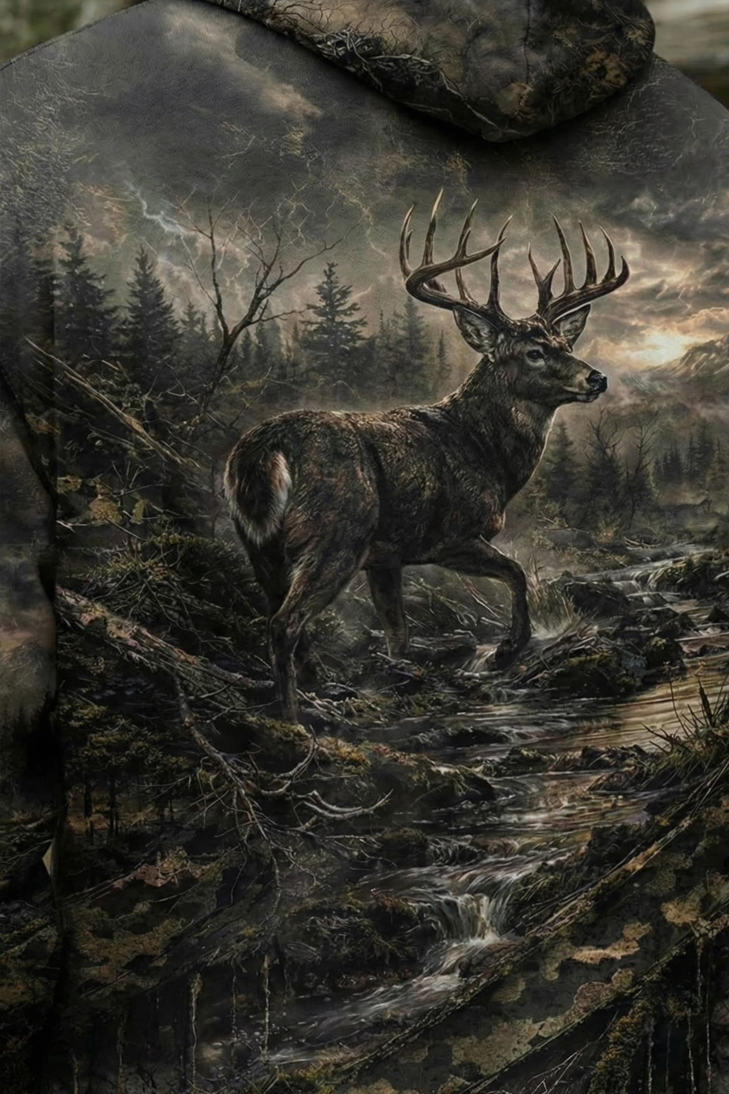 Hunter Fleece Hoodie — Midnight Creek Buck – D8RK