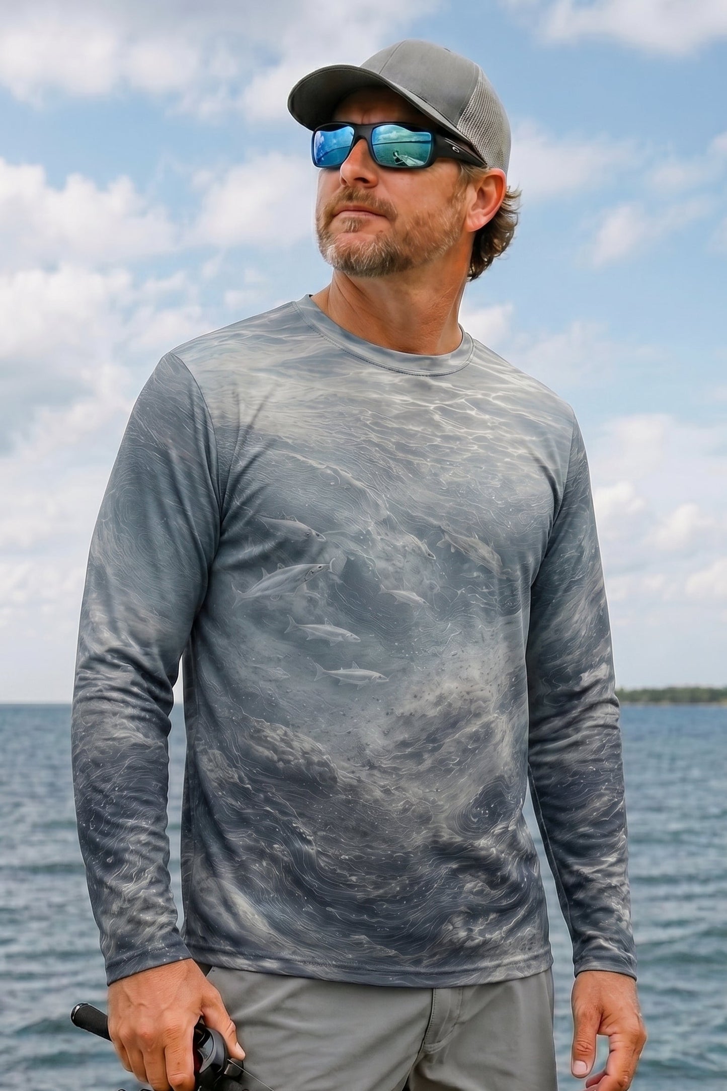 Performance Fishing Long Sleeve - Silver Current Relic - AOF25