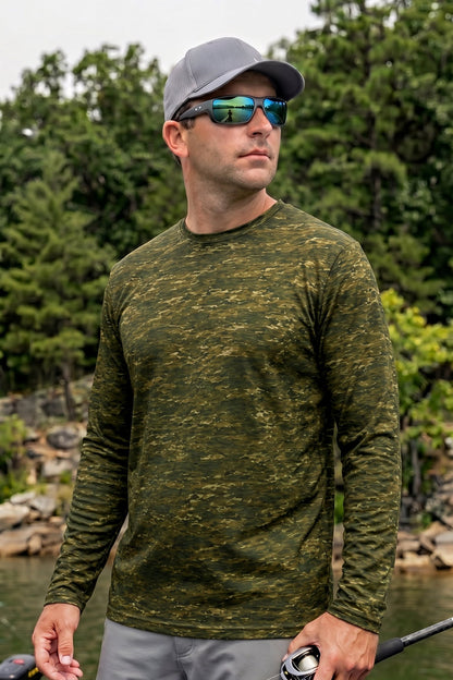 Performance Fishing Long Sleeve - Swamp Green Carp - TBT88