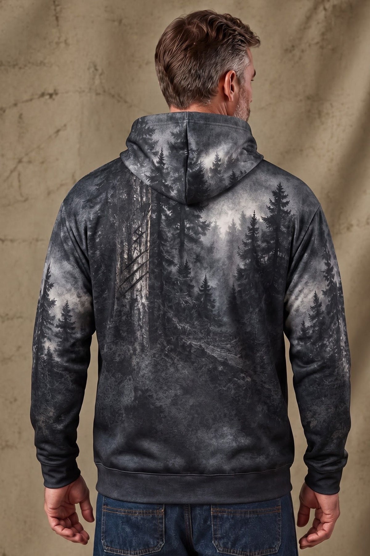 Performance Fleece-Lined Hoodie - Dark Timber Black Bear Stalker