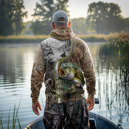 Backwater Bass Legend Personalized Zip Hoodie