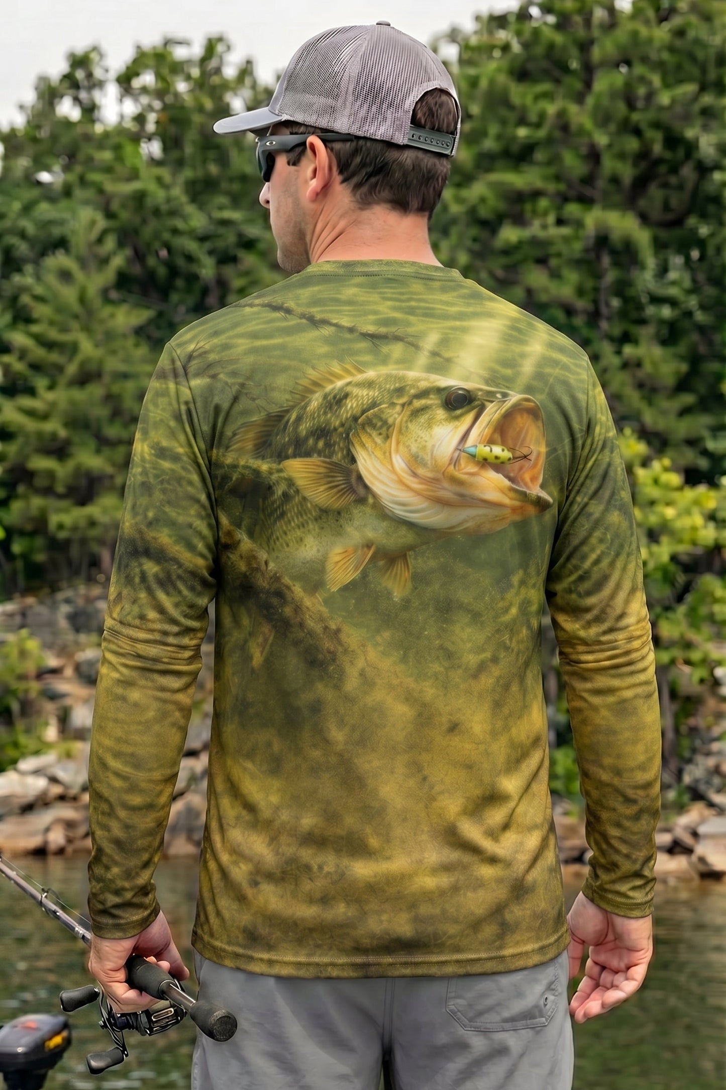 Performance Fishing Long Sleeve - Clay Bottom Bass - TBT54