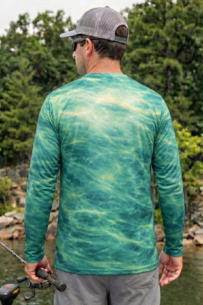 Performance Fishing Long Sleeve - Emerald Delta Bass - TBT47