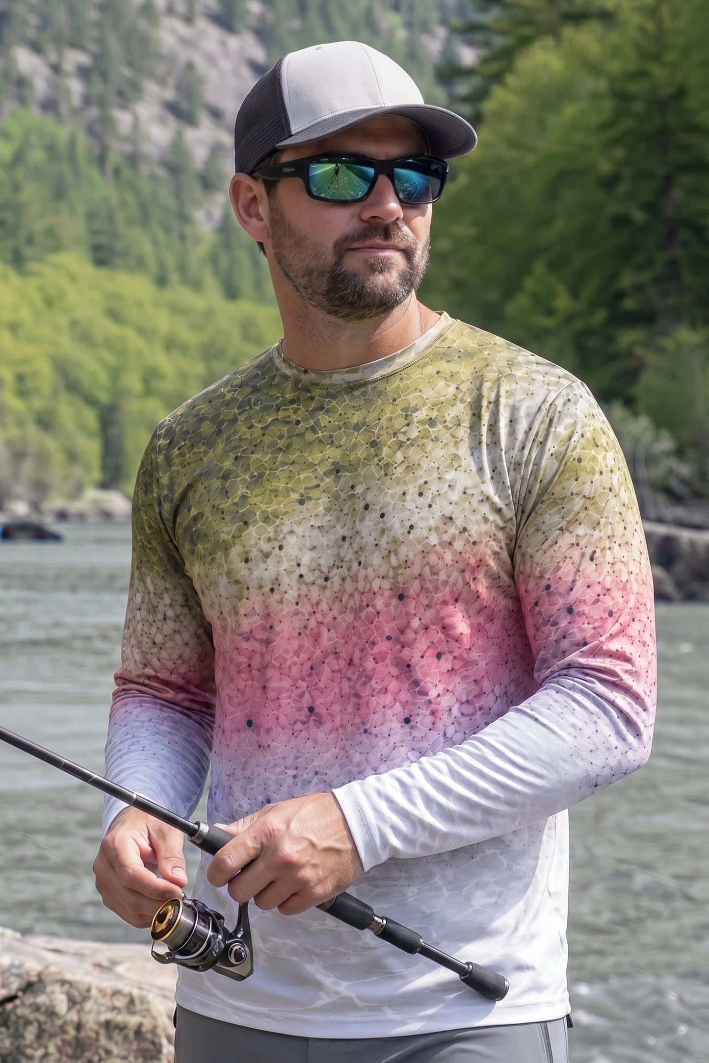 Performance Fishing Long Sleeve - Clearwater Rainbow Trout - TBT82