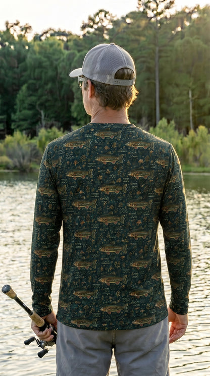 Performance Fishing Long Sleeve - Sunset Flats Redfish Pattern - RP05