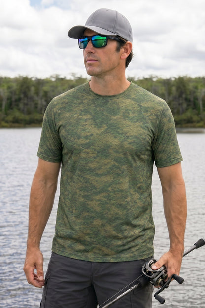 Pro Fishing Short Sleeve - Sunlit Creek Rainbow  - AOF22
