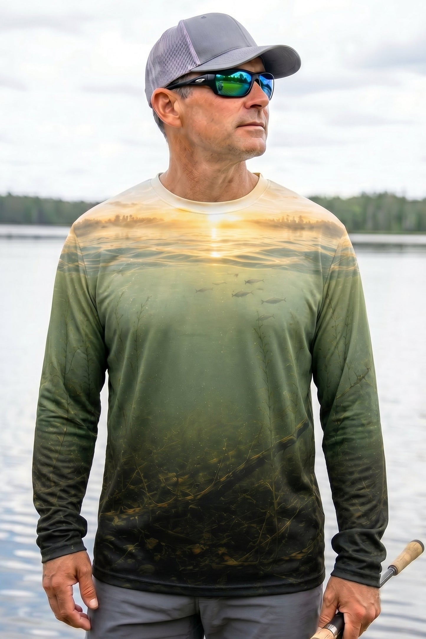 Performance Fishing Long Sleeve - Dawn Shimmer Pike - TBT128