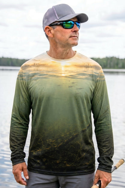 Performance Fishing Long Sleeve - Dawn Shimmer Pike - TBT128