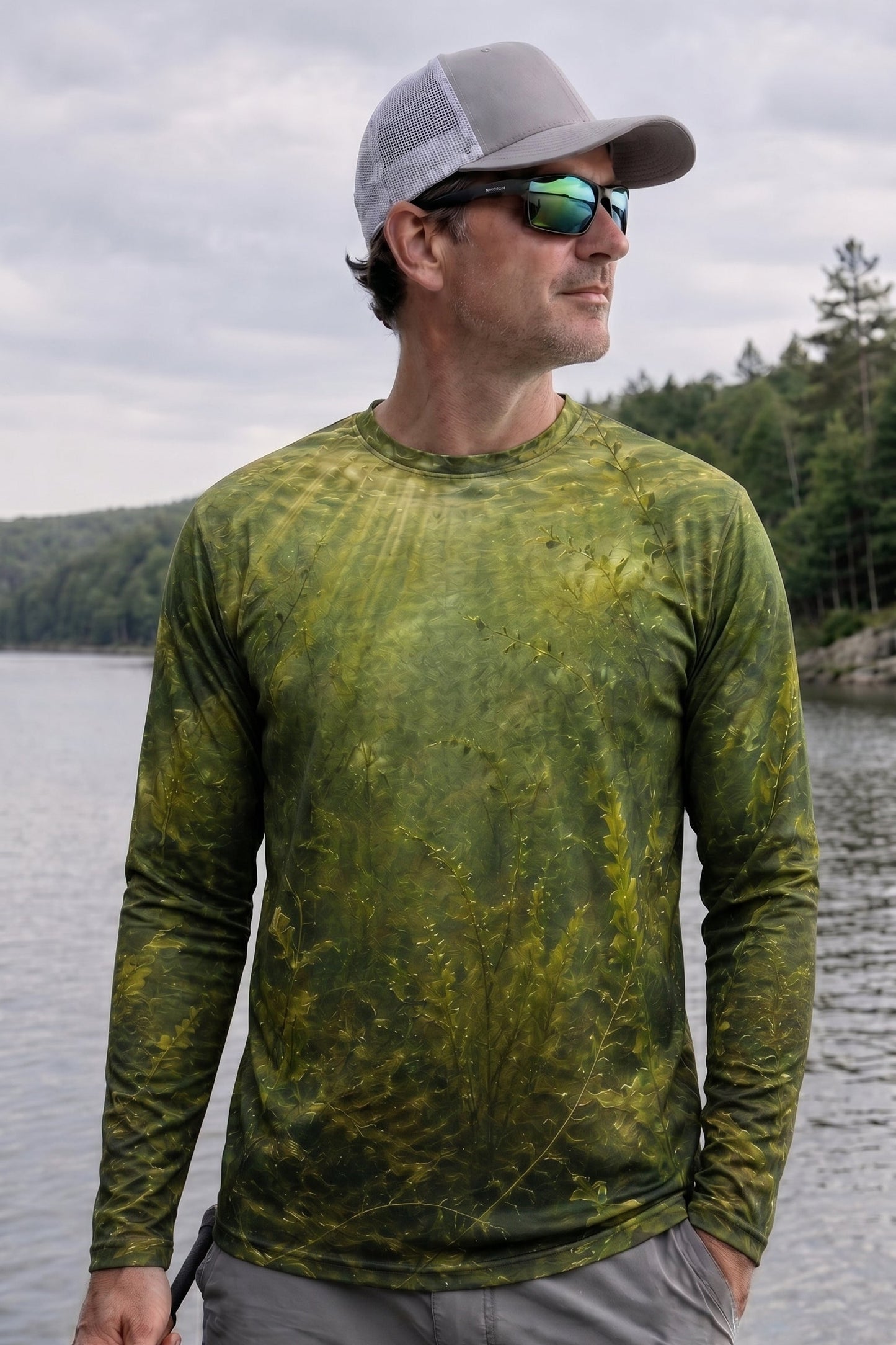 Performance Fishing Long Sleeve - Swamp Pike Green - TBT101