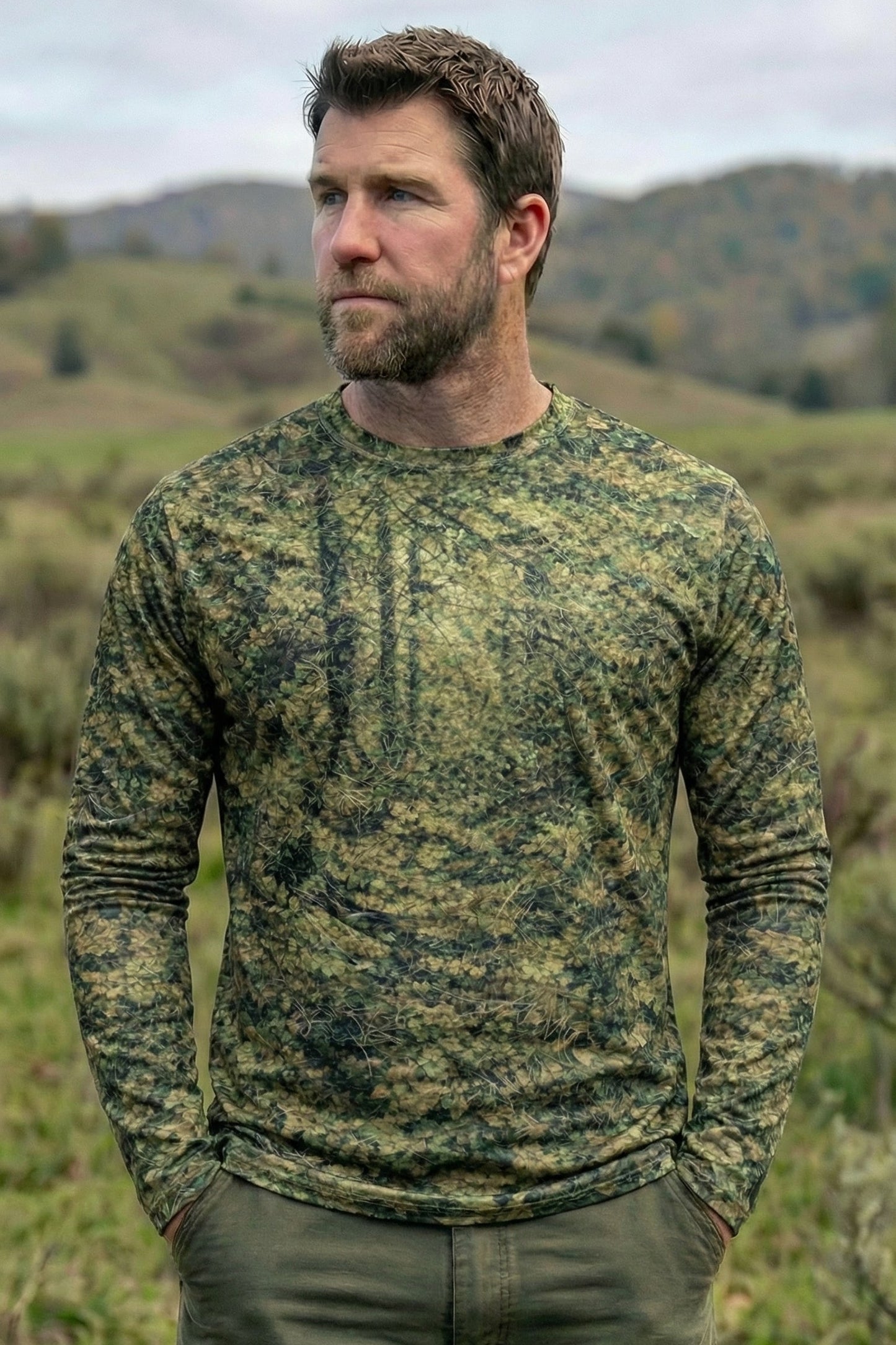 Performance Hunting Long Sleeve - Emerald Light Strut - SRT07