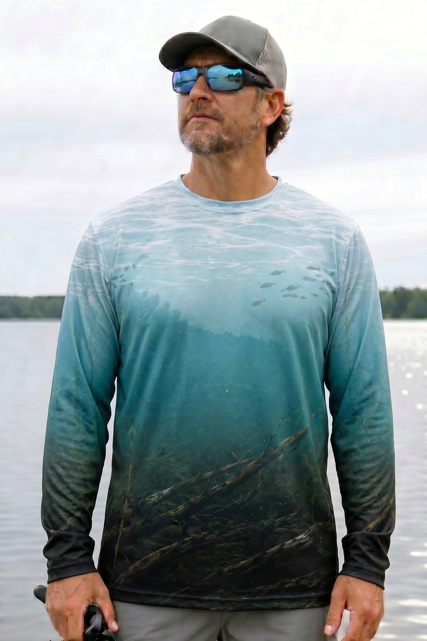 Performance Fishing Long Sleeve - Aqua Glacier Pike - TBT126