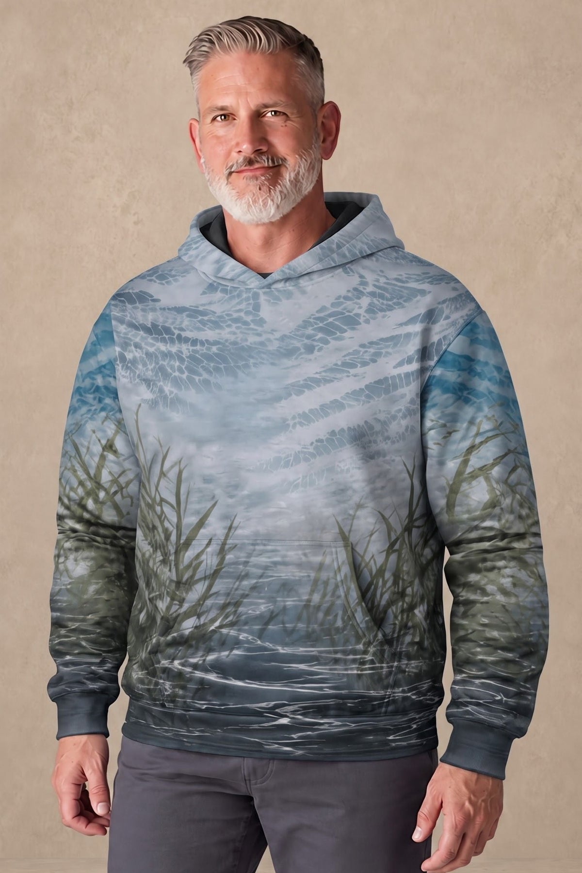 Performance Fleece-Lined Hoodie - Blue-winged Marshline Teal