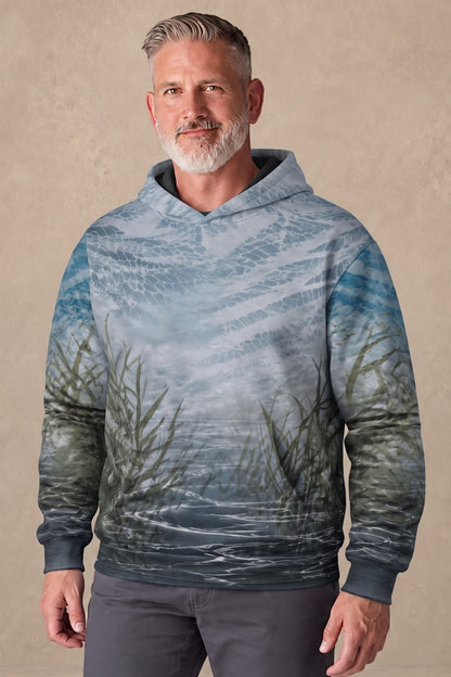 Performance Fleece-Lined Hoodie - Blue-winged Marshline Teal