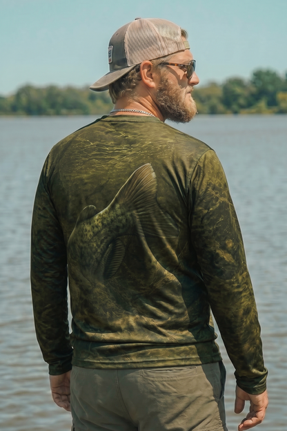 Performance Fishing Long Sleeve - Mudjaw Front Strike - AOF90